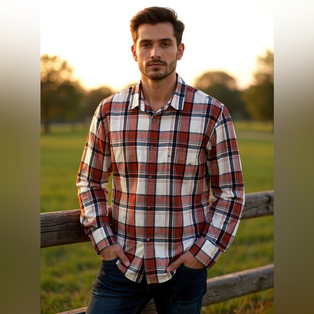 Men's Wrangler Plaid Shirt